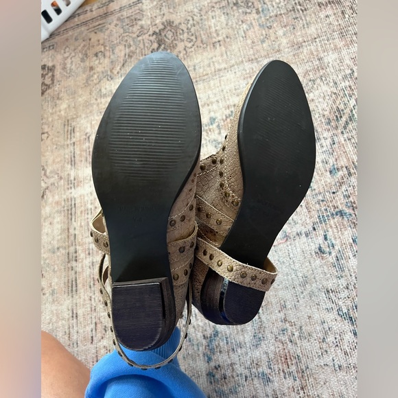 Joyfolie Taupe Studded Kids Dress Shoes - Picture 4 of 6